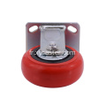 Roulette rigide en PVC robuste de 5 po, rouge